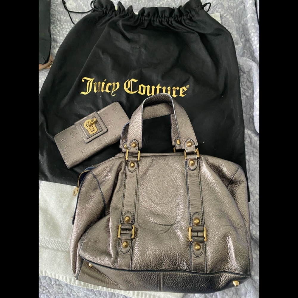 Authentic Juicy couture pewter handbag